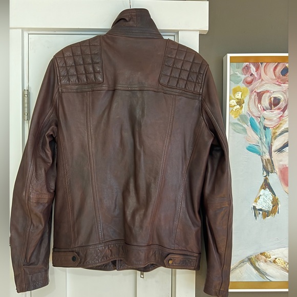 AllSaints | All Saints Leather biker jacket, Large - Picture 2 of 5